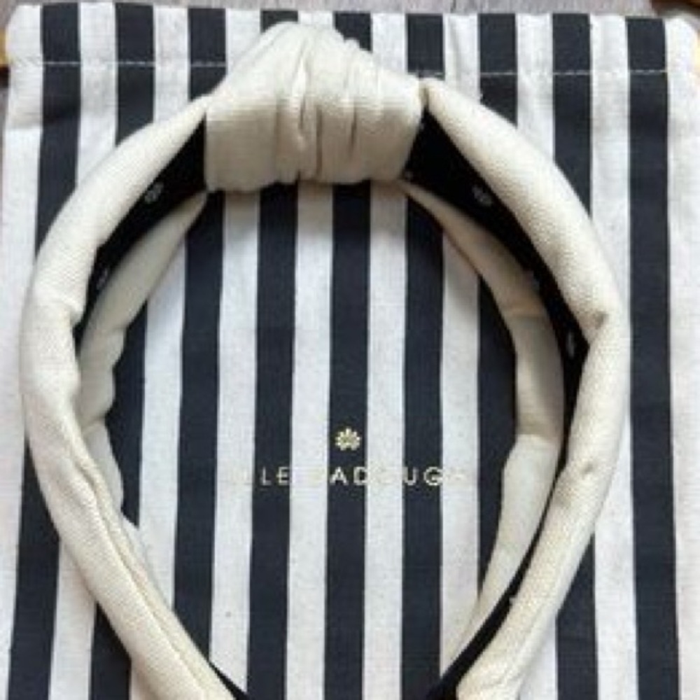 Lele Sadoughi Cream Pearl Embellished Headband
